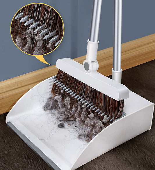 Joybos®  Broom with Stand Up Dustpan Combo Set for Office Home Kitchen Lobby Floor Use